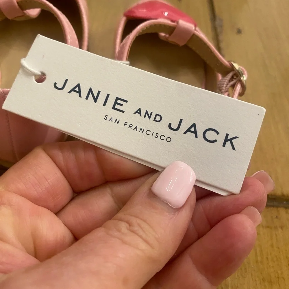Janie & Jack Pink VDay Heart Dress Shoes New Size 6